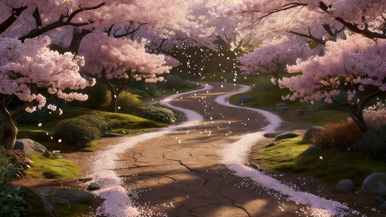 桜と粘土の小径